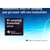 Transceivers integrate four ADCs and four DACs